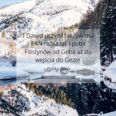 2 Samuela 5:25 POLUBG Obraz Wersetu Biblijnego