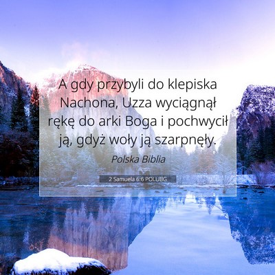 2 Samuela 6:6 POLUBG Obraz Wersetu Biblijnego