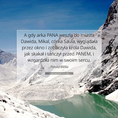 2 Samuela 6:16 POLUBG Obraz Wersetu Biblijnego