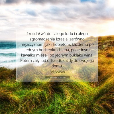 2 Samuela 6:19 POLUBG Obraz Wersetu Biblijnego