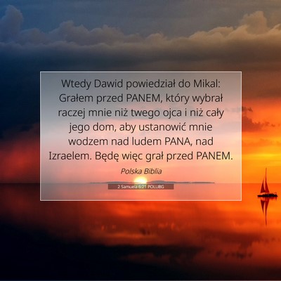 2 Samuela 6:21 POLUBG Obraz Wersetu Biblijnego