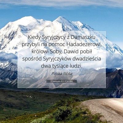 2 Samuela 8:5 POLUBG Obraz Wersetu Biblijnego