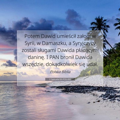 2 Samuela 8:6 POLUBG Obraz Wersetu Biblijnego