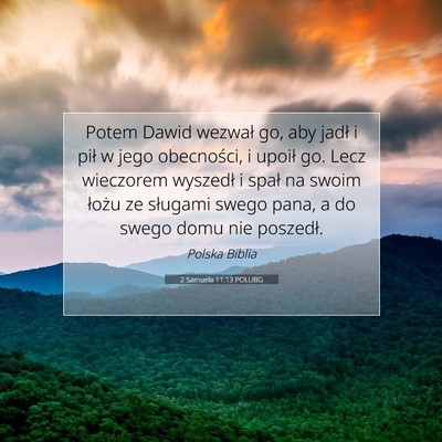 2 Samuela 11:13 POLUBG Obraz Wersetu Biblijnego