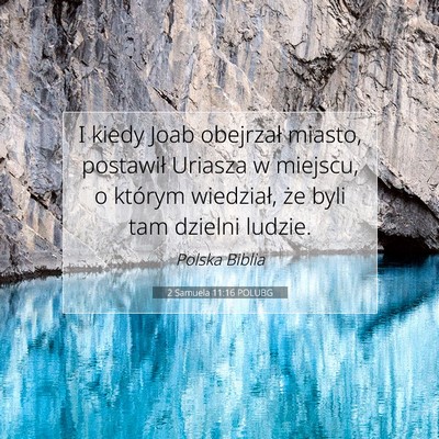 2 Samuela 11:16 POLUBG Obraz Wersetu Biblijnego