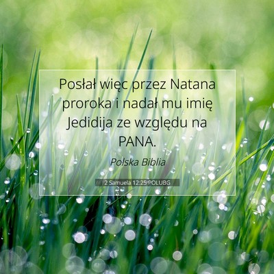 2 Samuela 12:25 POLUBG Obraz Wersetu Biblijnego