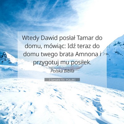 2 Samuela 13:7 POLUBG Obraz Wersetu Biblijnego