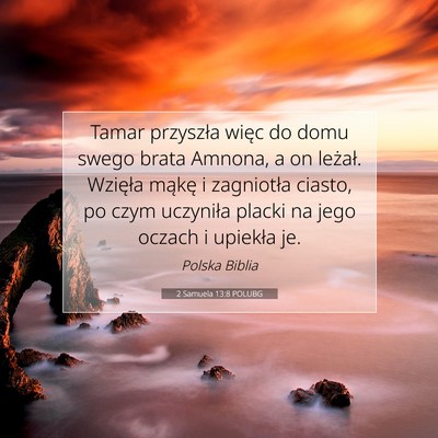 2 Samuela 13:8 POLUBG Obraz Wersetu Biblijnego