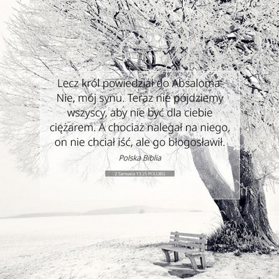 2 Samuela 13:25 POLUBG Obraz Wersetu Biblijnego