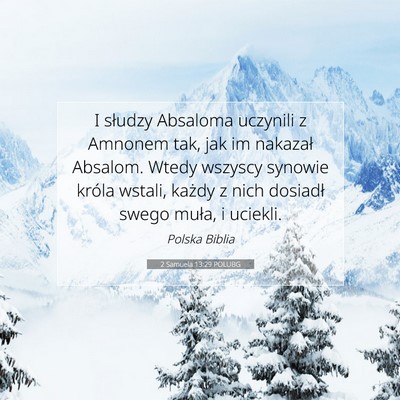 2 Samuela 13:29 POLUBG Obraz Wersetu Biblijnego