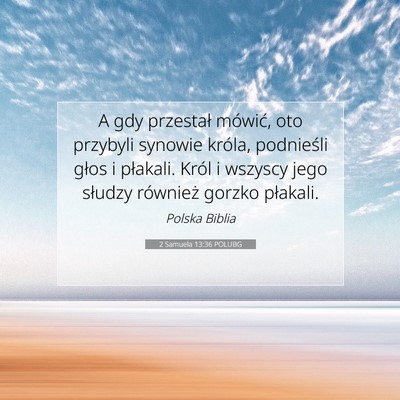 2 Samuela 13:36 POLUBG Obraz Wersetu Biblijnego