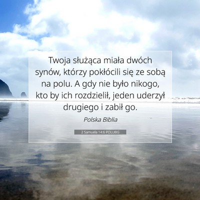 2 Samuela 14:6 POLUBG Obraz Wersetu Biblijnego