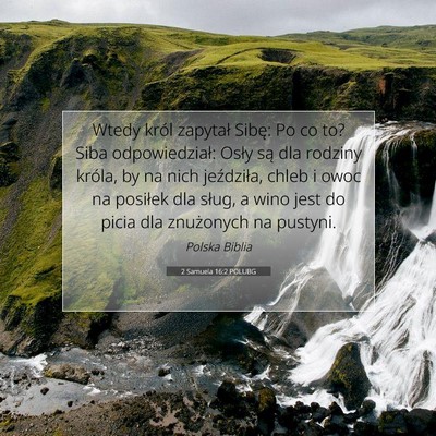 2 Samuela 16:2 POLUBG Obraz Wersetu Biblijnego