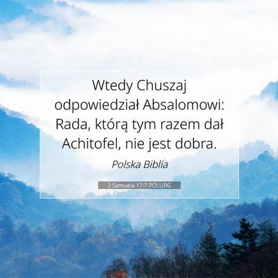 2 Samuela 17:7 POLUBG Obraz Wersetu Biblijnego
