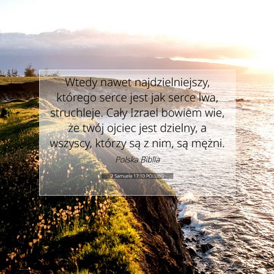2 Samuela 17:10 POLUBG Obraz Wersetu Biblijnego