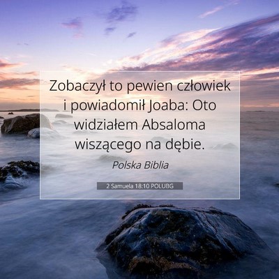 2 Samuela 18:10 POLUBG Obraz Wersetu Biblijnego