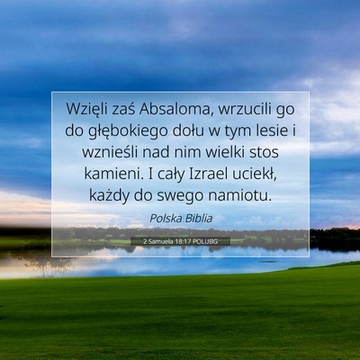 2 Samuela 18:17 POLUBG Obraz Wersetu Biblijnego
