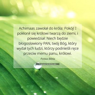 2 Samuela 18:28 POLUBG Obraz Wersetu Biblijnego