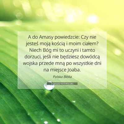 2 Samuela 19:13 POLUBG Obraz Wersetu Biblijnego