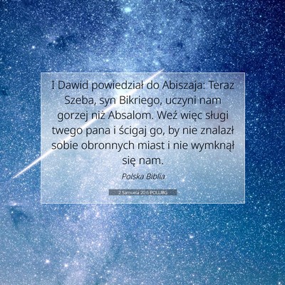 2 Samuela 20:6 POLUBG Obraz Wersetu Biblijnego