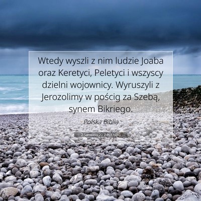 2 Samuela 20:7 POLUBG Obraz Wersetu Biblijnego