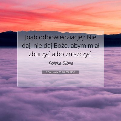 2 Samuela 20:20 Werset Biblijny Wyjaśniony