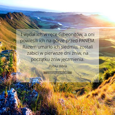 2 Samuela 21:9 POLUBG Obraz Wersetu Biblijnego