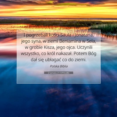 2 Samuela 21:14 POLUBG Obraz Wersetu Biblijnego