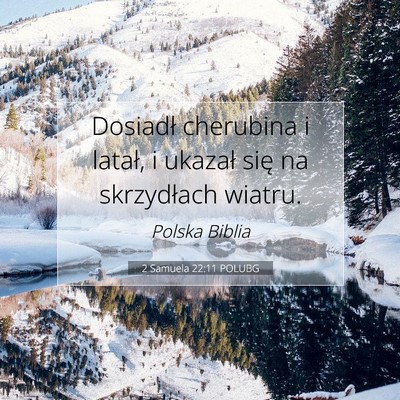 2 Samuela 22:11 POLUBG Obraz Wersetu Biblijnego