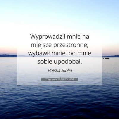 2 Samuela 22:20 POLUBG Obraz Wersetu Biblijnego