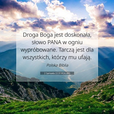 2 Samuela 22:31 POLUBG Obraz Wersetu Biblijnego