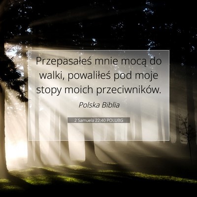 2 Samuela 22:40 POLUBG Obraz Wersetu Biblijnego