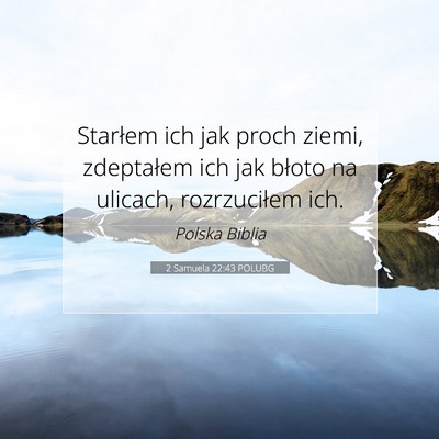 2 Samuela 22:43 POLUBG Obraz Wersetu Biblijnego