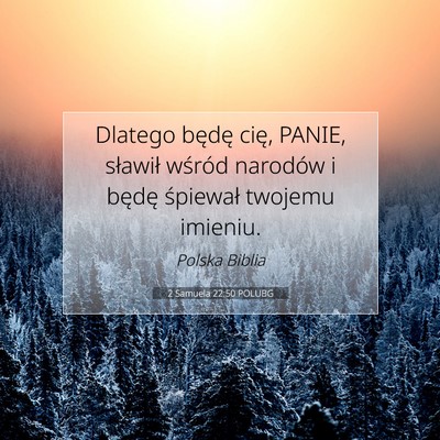 2 Samuela 22:50 POLUBG Obraz Wersetu Biblijnego