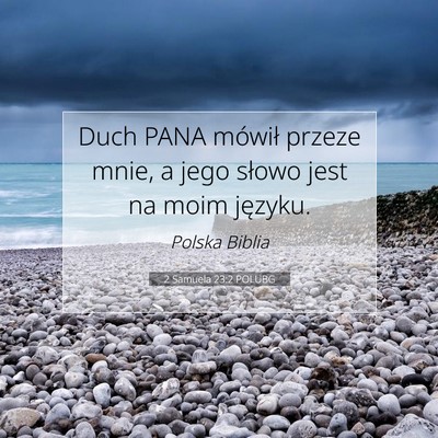 2 Samuela 23:2 POLUBG Obraz Wersetu Biblijnego