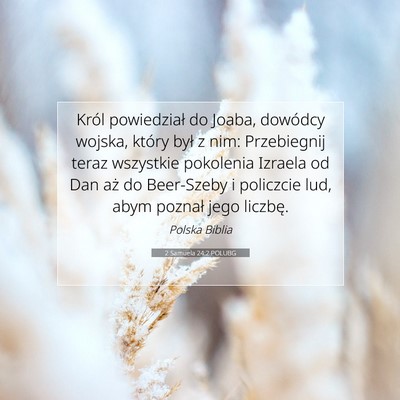 2 Samuela 24:2 POLUBG Obraz Wersetu Biblijnego