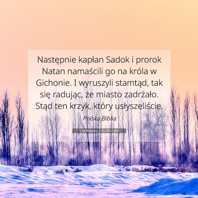 1 Królewska 1:45 Werset Biblijny Wyjaśniony