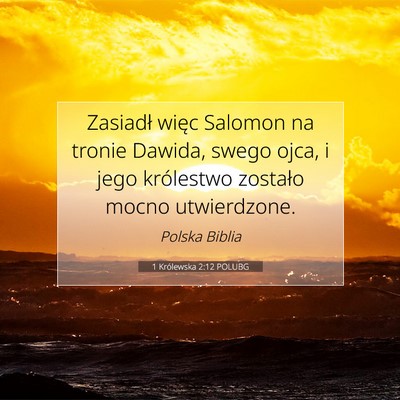 1 Królewska 2:12 POLUBG Obraz Wersetu Biblijnego