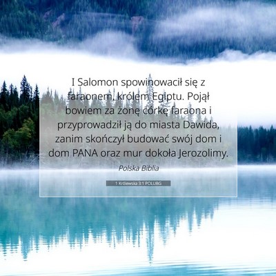 1 Królewska 3:1 POLUBG Obraz Wersetu Biblijnego