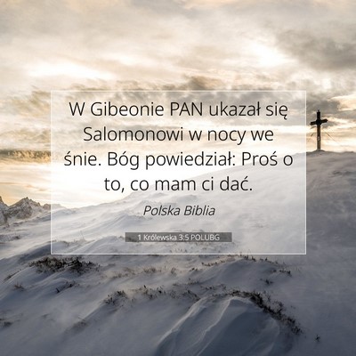1 Królewska 3:5 POLUBG Obraz Wersetu Biblijnego