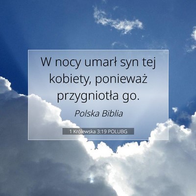 1 Królewska 3:19 Werset Biblijny Wyjaśniony