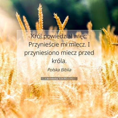 1 Królewska 3:24 Werset Biblijny Wyjaśniony