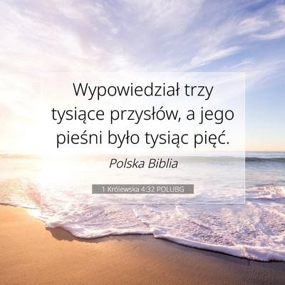 1 Królewska 4:32 POLUBG Obraz Wersetu Biblijnego