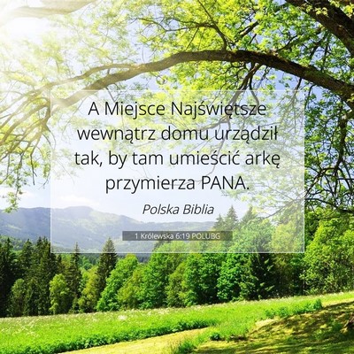 1 Królewska 6:19 POLUBG Obraz Wersetu Biblijnego