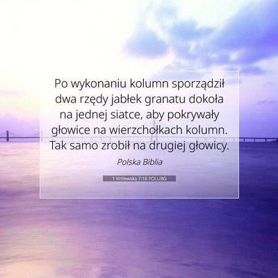 1 Królewska 7:18 POLUBG Obraz Wersetu Biblijnego