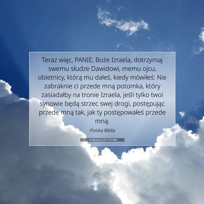 1 Królewska 8:25 POLUBG Obraz Wersetu Biblijnego