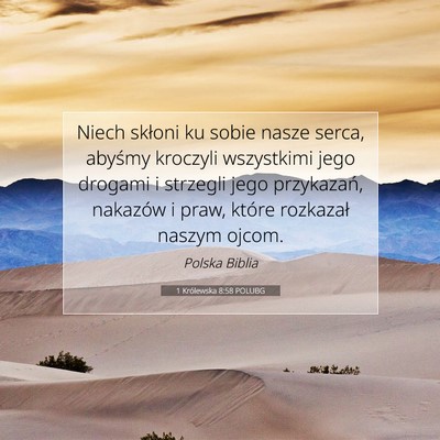 1 Królewska 8:58 POLUBG Obraz Wersetu Biblijnego
