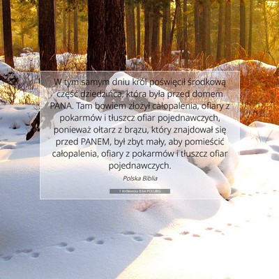 1 Królewska 8:64 POLUBG Obraz Wersetu Biblijnego