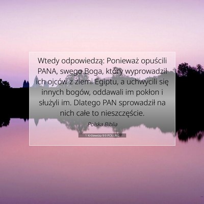 1 Królewska 9:9 POLUBG Obraz Wersetu Biblijnego