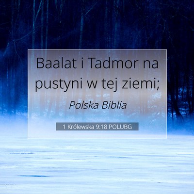 1 Królewska 9:18 POLUBG Obraz Wersetu Biblijnego